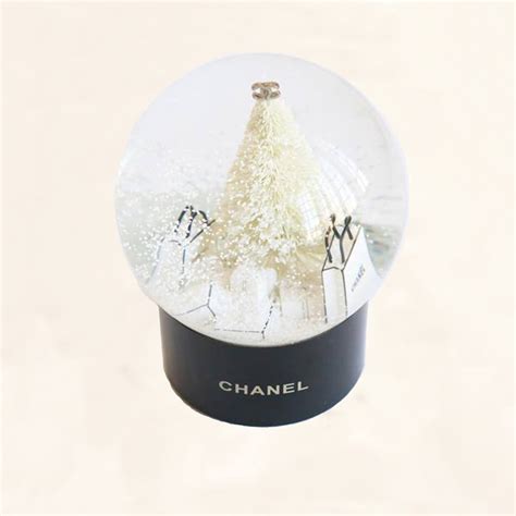 chanel christmas snow globe